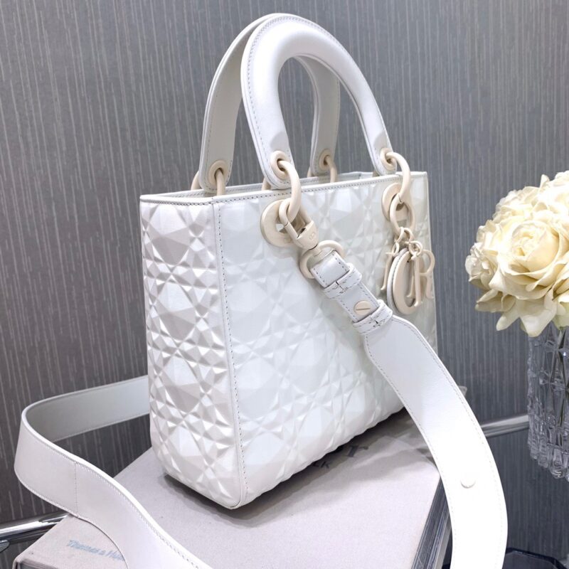 Lady Dior Small Bag in White