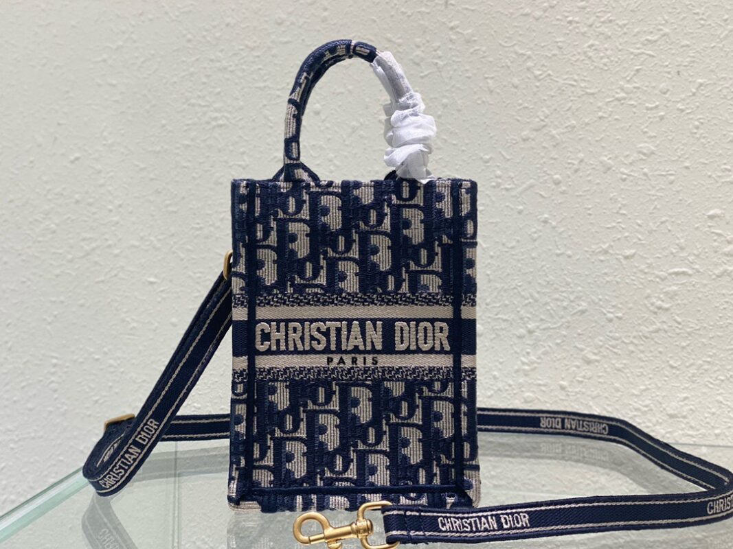 Dior Mini Book Tote 13 Classic Blue Presbyopia