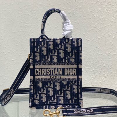 Dior Mini Book Tote 13 Classic Blue Presbyopia