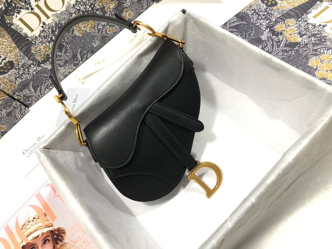 Dior Saddle Bag 21 Caflskin Black
