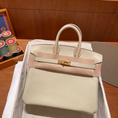 Birkin 25 Swift Milkshake White
