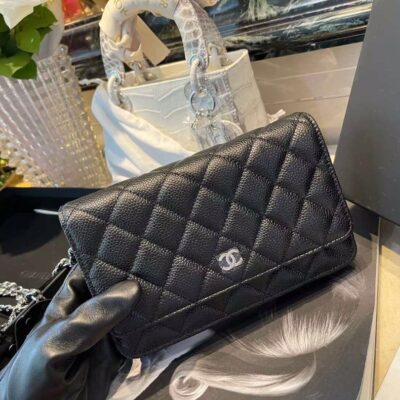Chanel WOC Fortune Bag in Black Caviar Leather