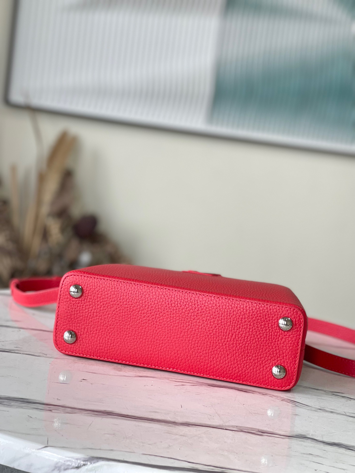 Louis Vuitton Capucines BB Small Handbag in Red - Image 5