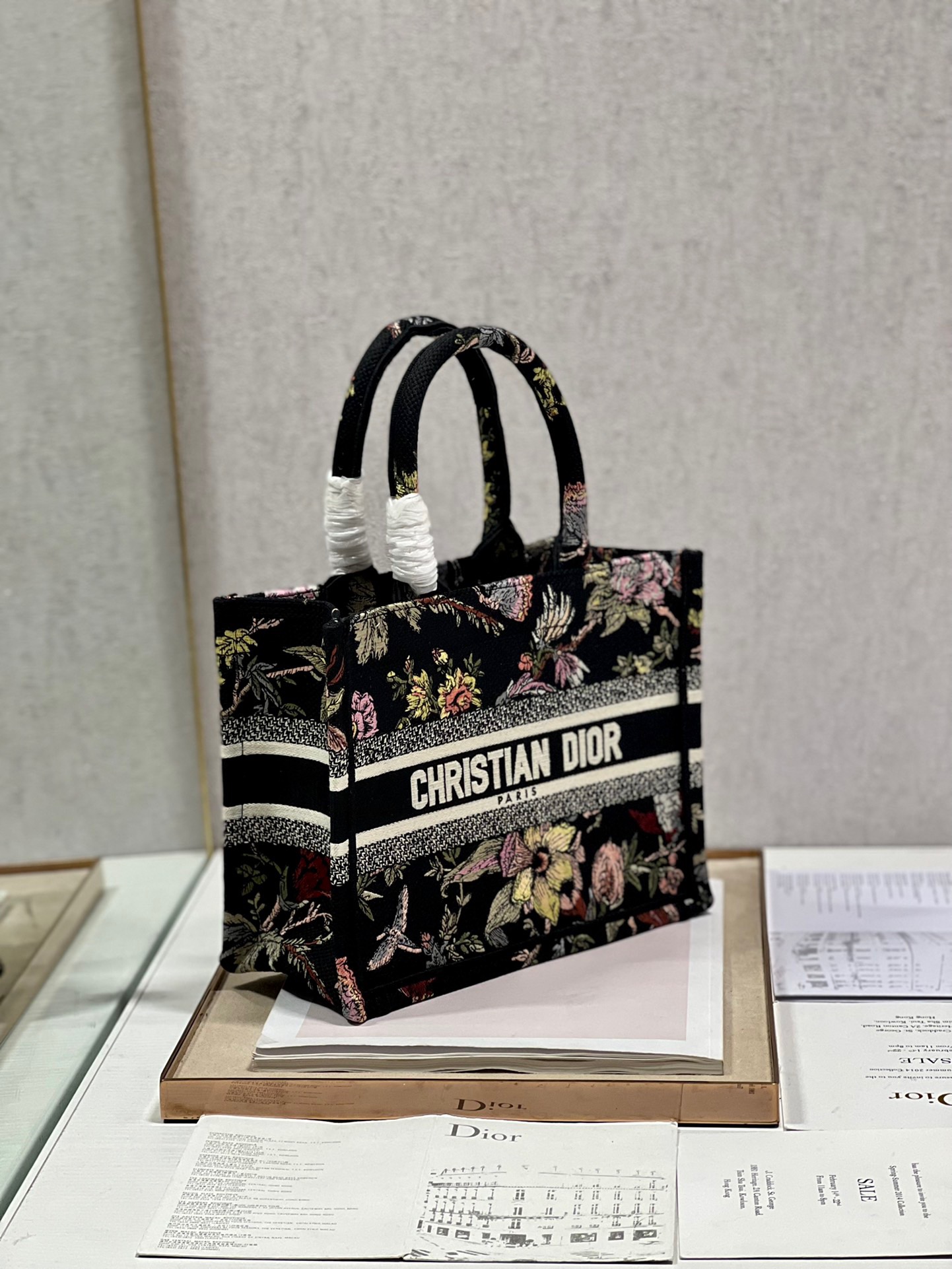 Dior Mini Book Tote Bag in Black - Image 8