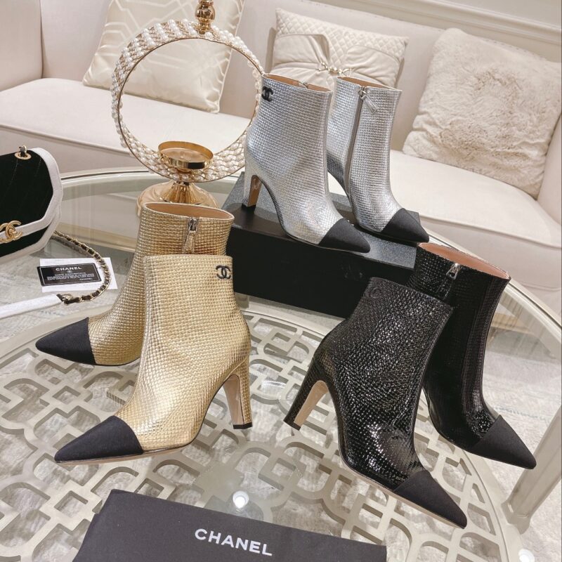 Chanel High Heel Ankle Boots
