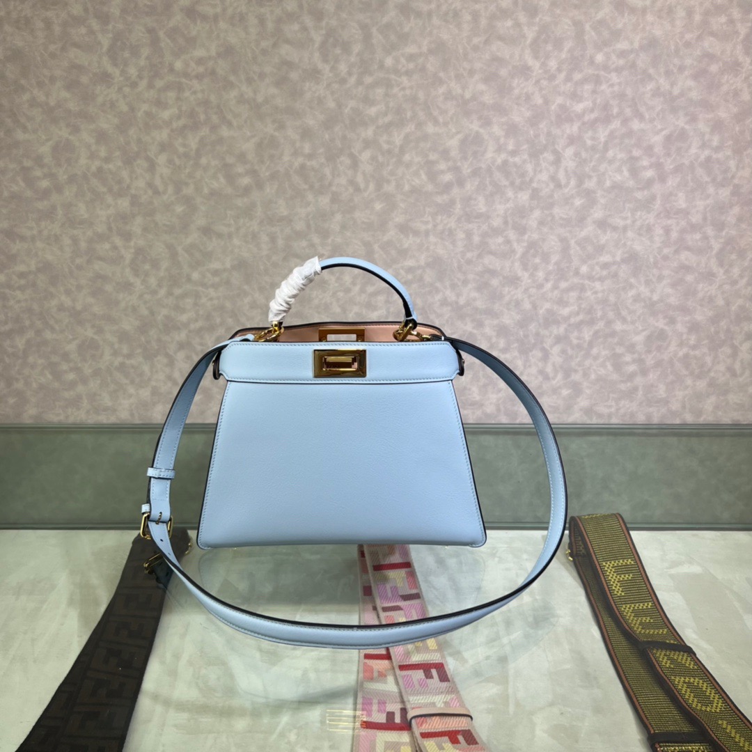 Fendi Peekaboo ISeeU Small Bag in Light Blue