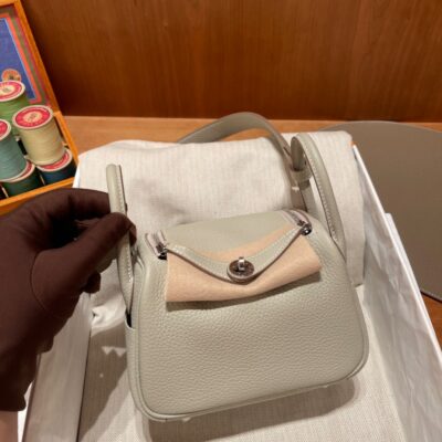 Mini Lindy Clemence Gris Perle