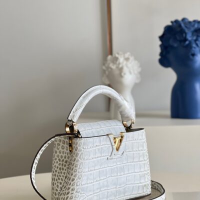 Louis Vuitton Capucines Mini Handbag in Crocodile Pattern