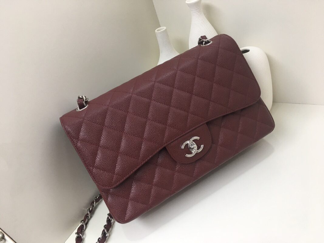 Chanel Classic Flap 30 Jumbo Burgundy