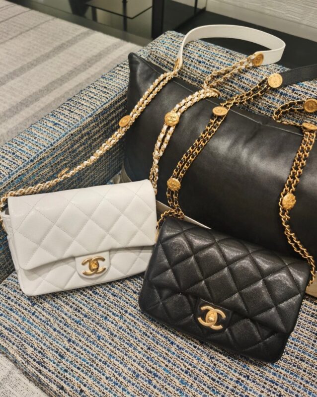 Chanel 22 White Mini Square Flap Bag