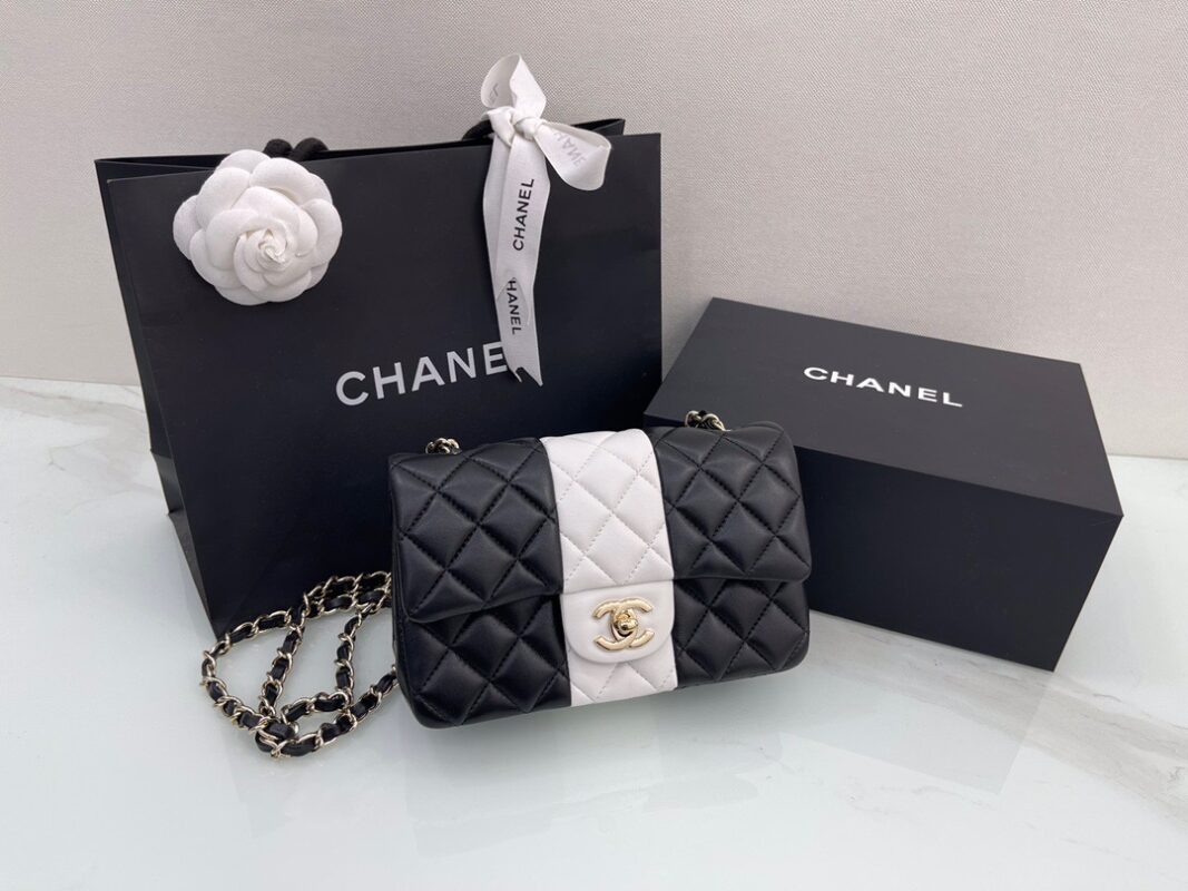 Chanel 22 Black&White Mini Messenger Bag