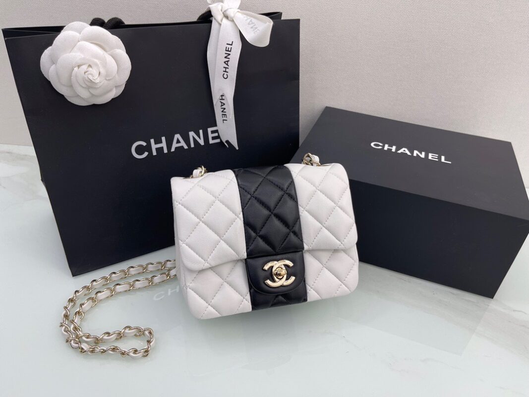 Chanel 22 White&Black Square Flap Bag