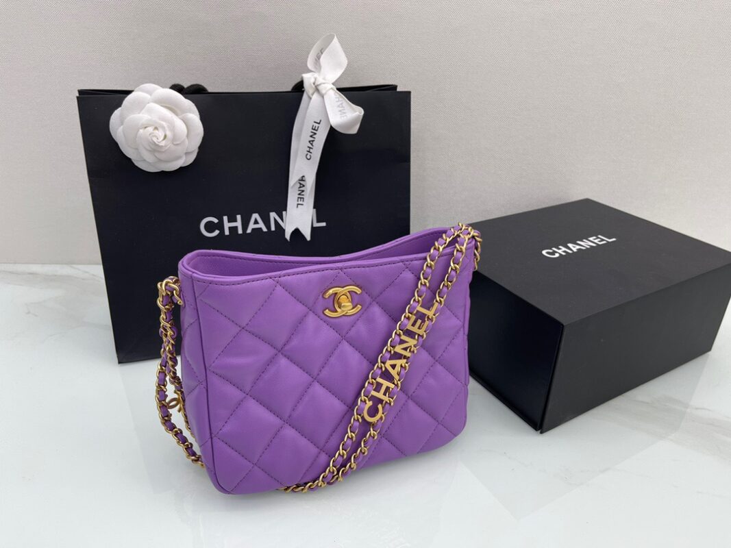 Chanel 22 Purple Hobo Bag