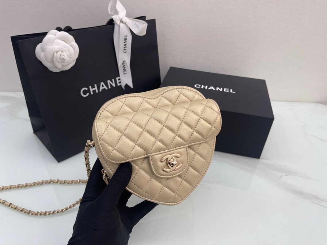 Chanel 22 Apricot Heart Bag