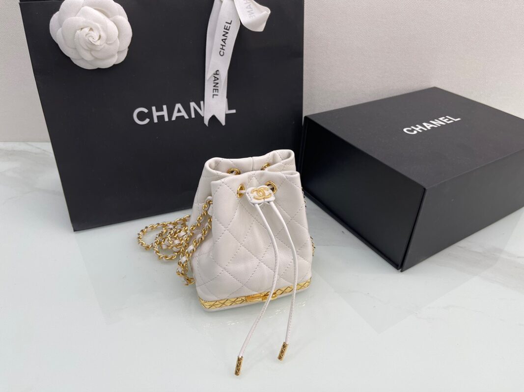 Chanel 22 White Bucket Bag