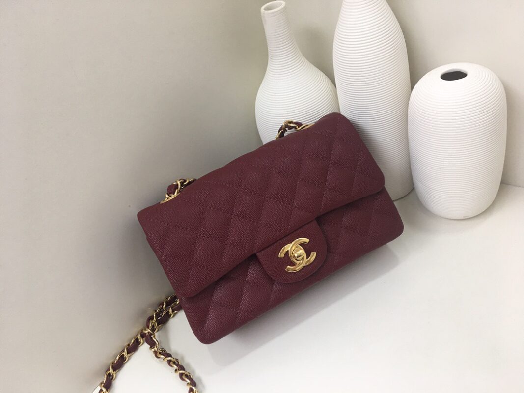Chanel Classic Flap 20 Deep Date Red