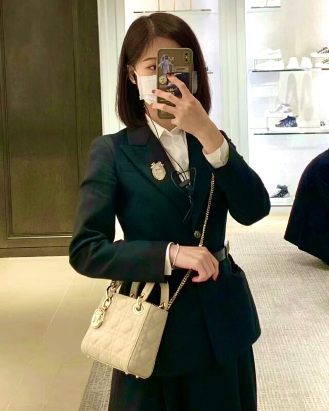 Lady Dior Mini 17 Classic Cannage Apricot Gold