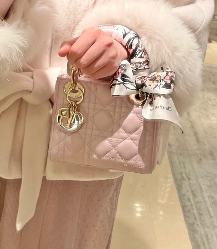 Lady Dior Mini 17 Nude Powder