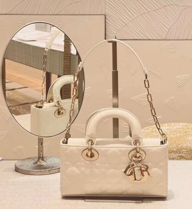 Dior Joy 22 Patent Leather Beige