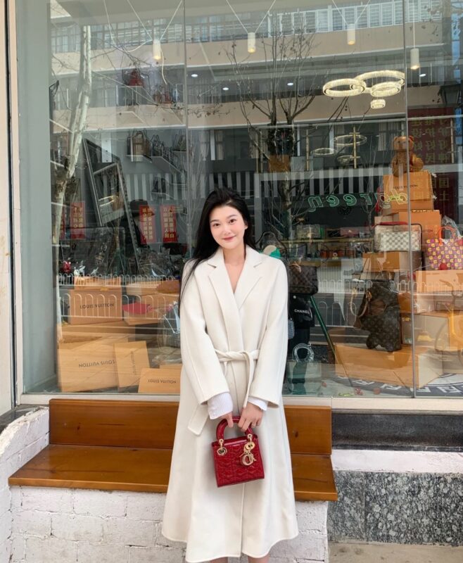 Lady Dior Medium Wine Red