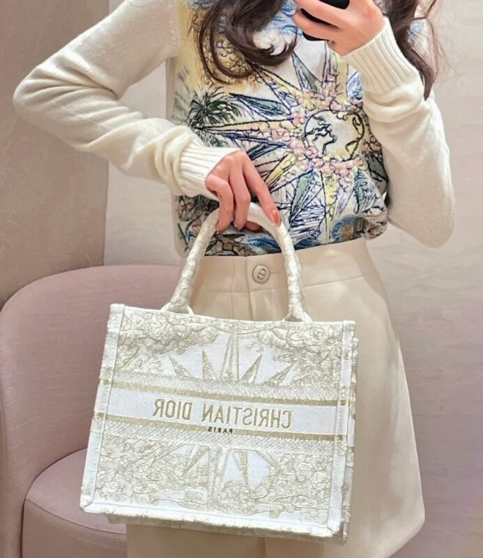 Dior Small Tote 26 Infinite Dream Mirror Gold