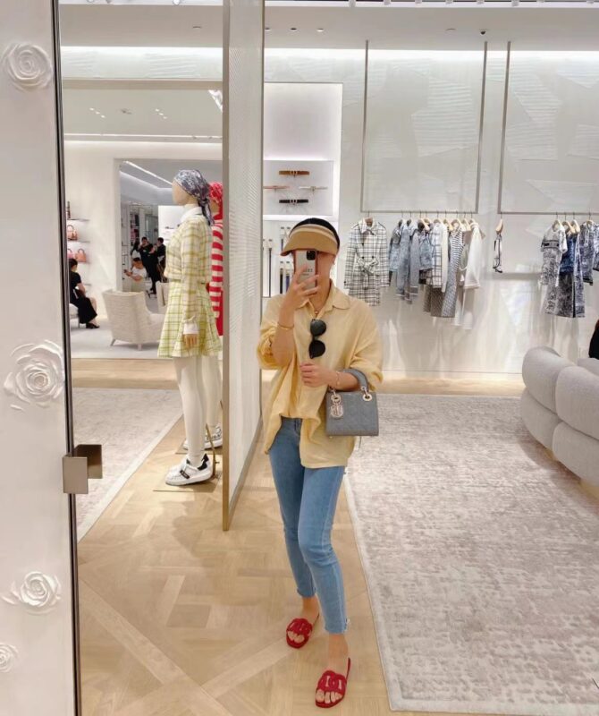 Lady Dior Mini Lacquered Rock Gray