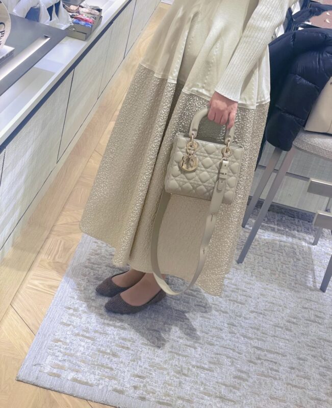 Lady Dior Small Lacquered Apricot