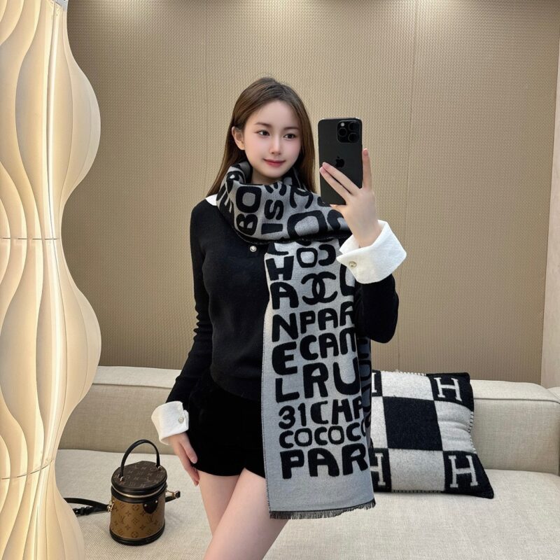 Chanel 2024 Colourful Letter Scarf