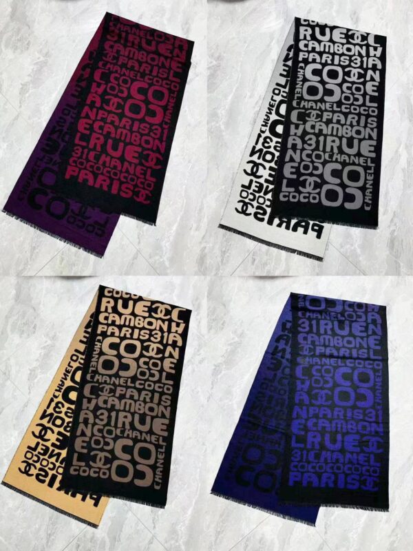 Chanel 2024 Colourful Letter Scarf Collection