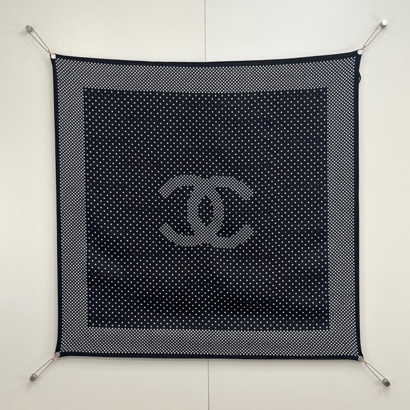Chanel 2024 Small Square Scarf 90x90cm 100% Silk
