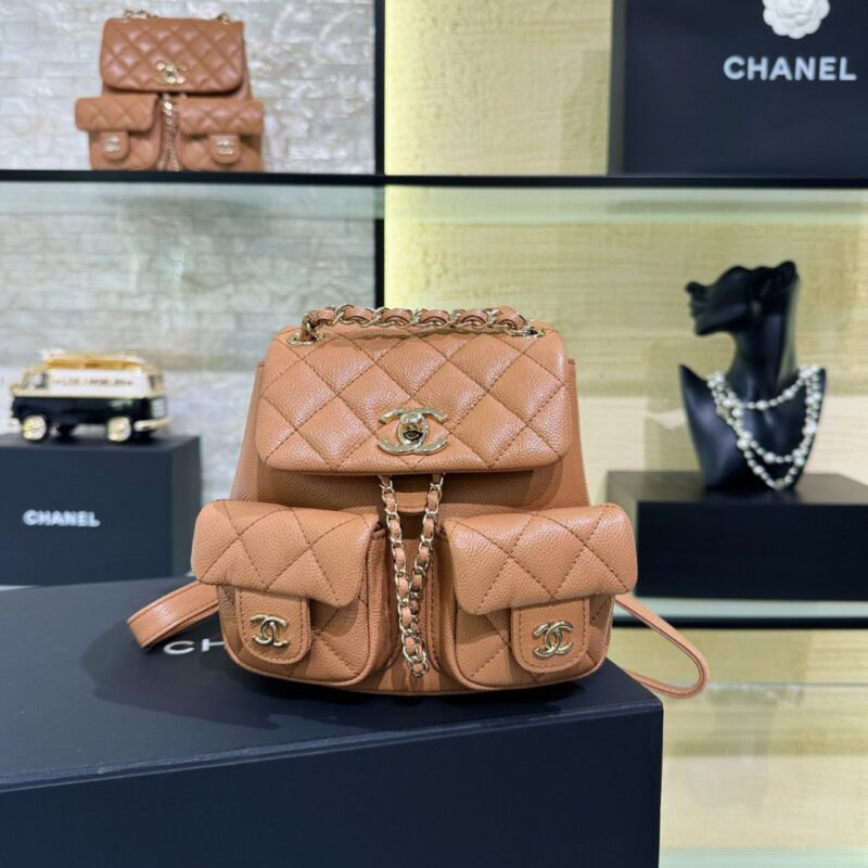 Chanel 23P Small Backpack Caramel