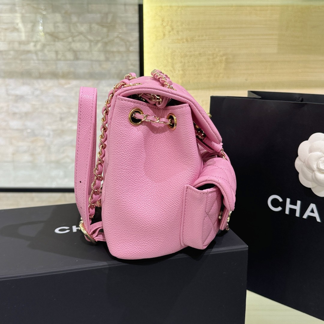 Chanel 23P Small Backpack Pink - Image 3