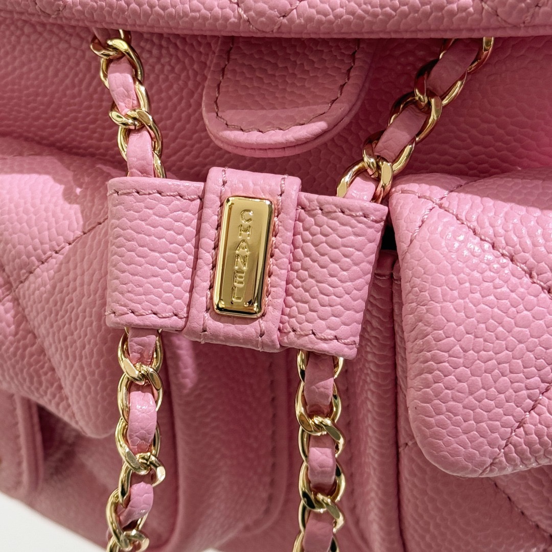 Chanel 23P Small Backpack Pink - Image 7