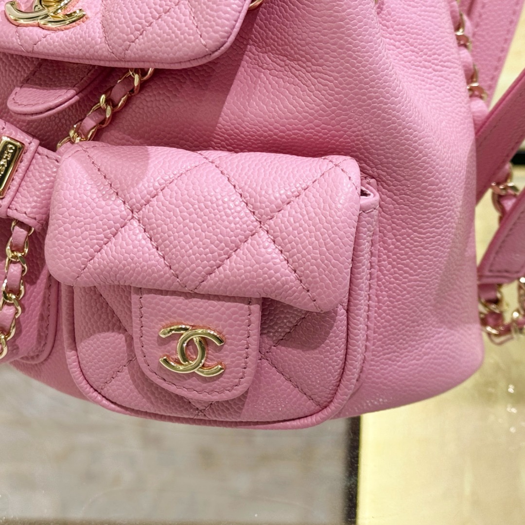 Chanel 23P Small Backpack Pink - Image 8