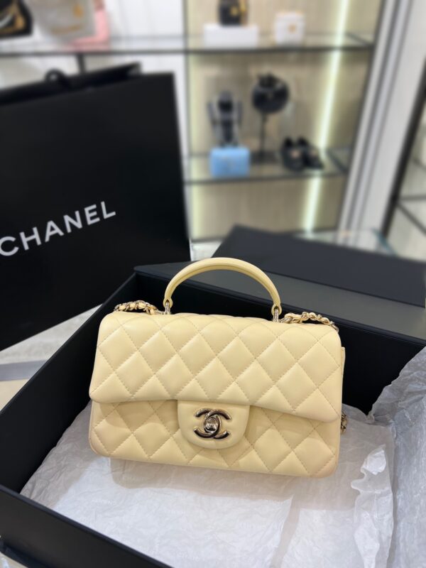 Chanel CF Mini Handle Chicken Yellow