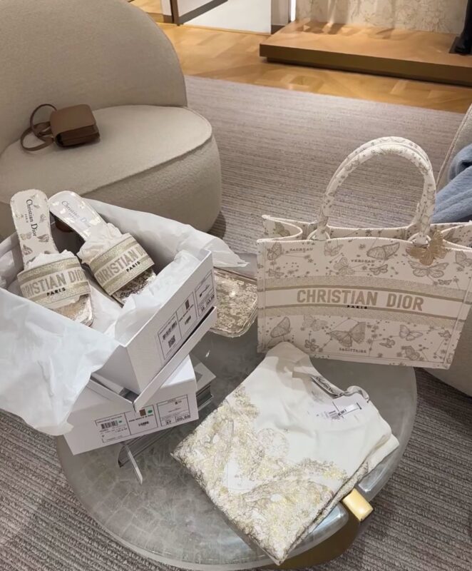 CD Tote 36 Golden Butterfly