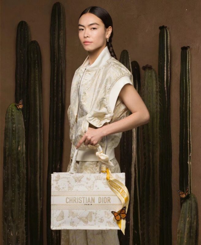 CD Tote 36 Golden Butterfly