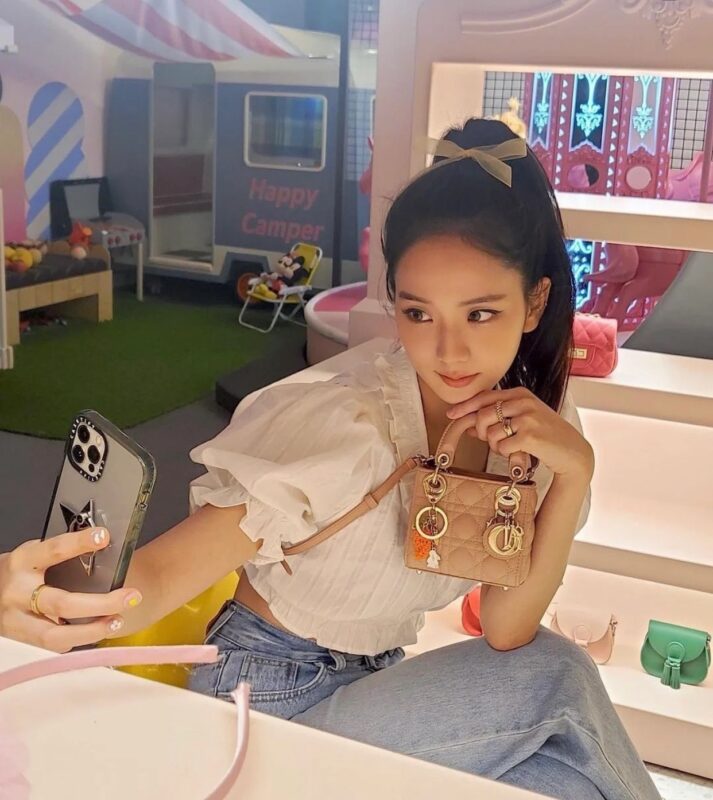 Lady Dior Micro 12 Milk Tea