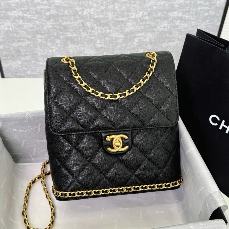Chanel 23k Camellia Backpack