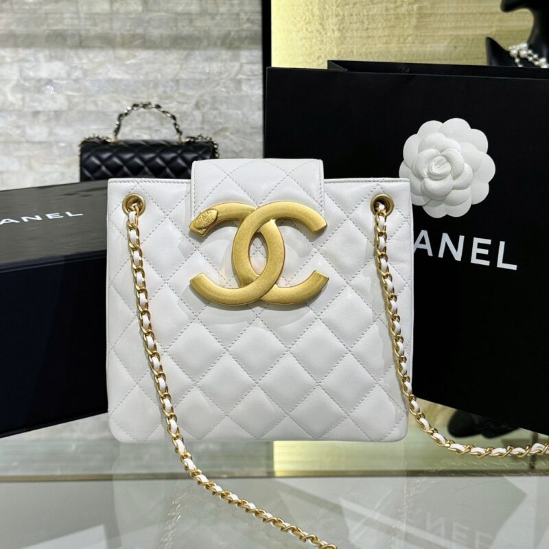Chanel 24C Underarm White Bag