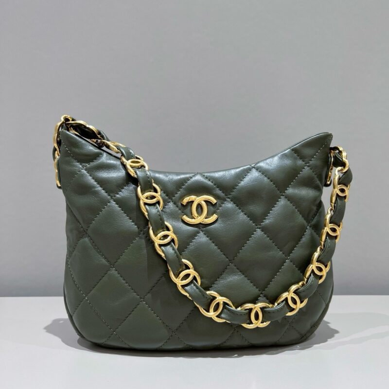 Chanel 22k Hobo Underarm Bag Cuban Green