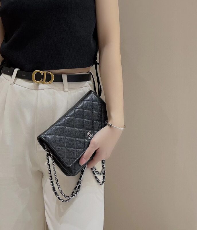 Chanel WOC Wallet Caviar Black