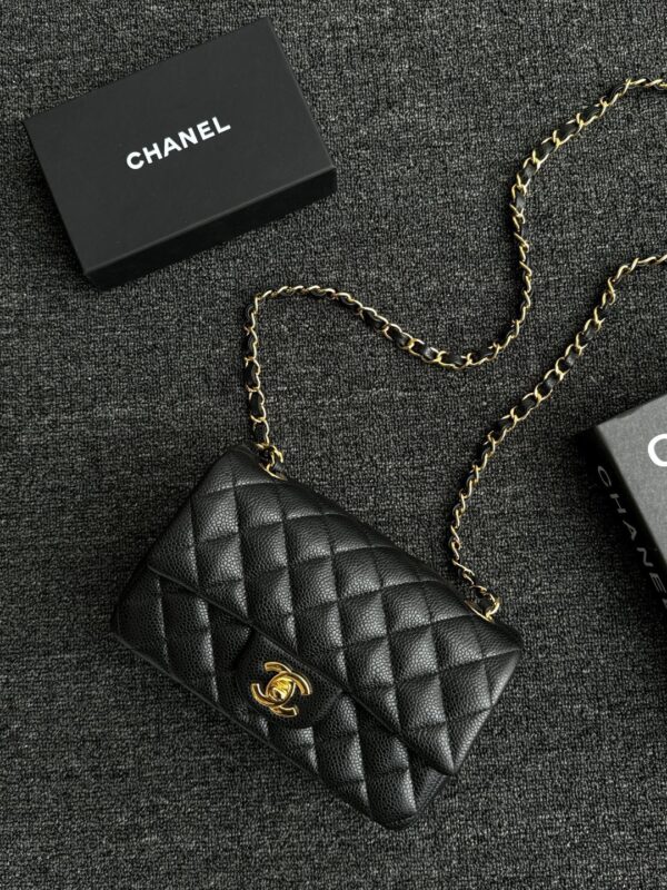 Chanel Classic Quilted Caviar Mini 20cm
