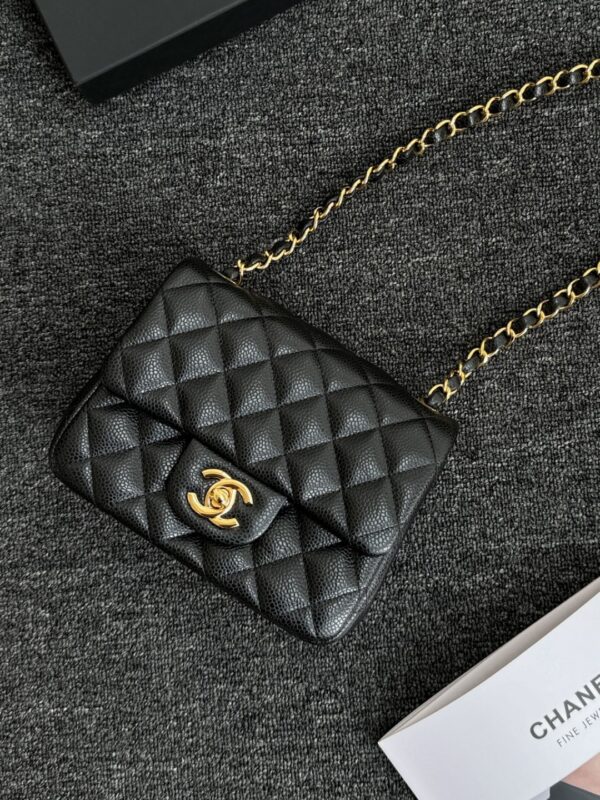 Chanel Classic Quilted Caviar Mini 17cm