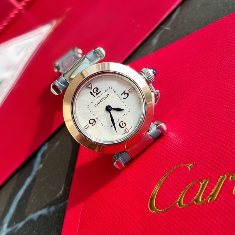 Pasha de Cartier Watch Grey Alligator Strap