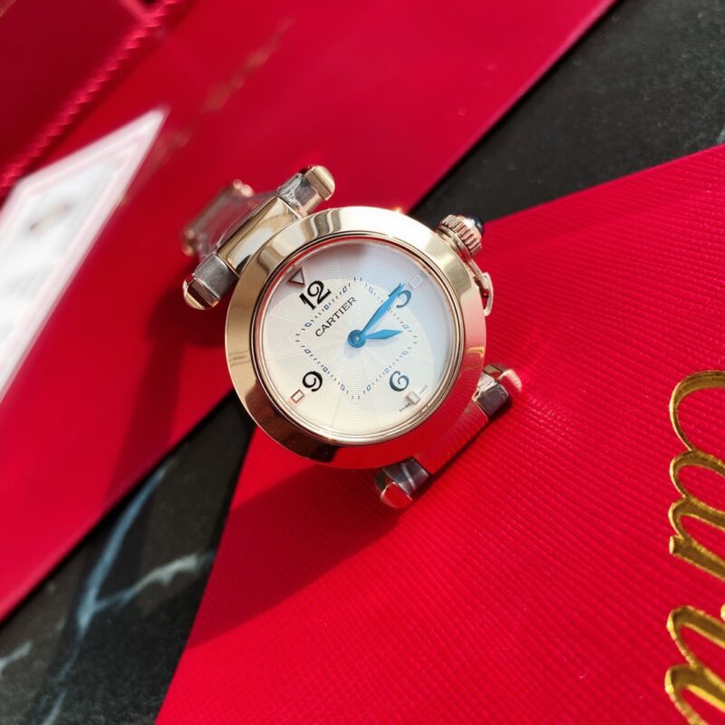 Pasha de Cartier Watch Gray Alligator Strap