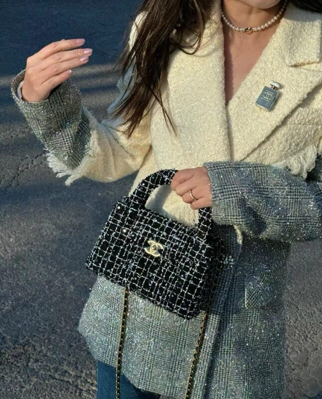 Chanel 24P Wool Kelly Bag 20cm