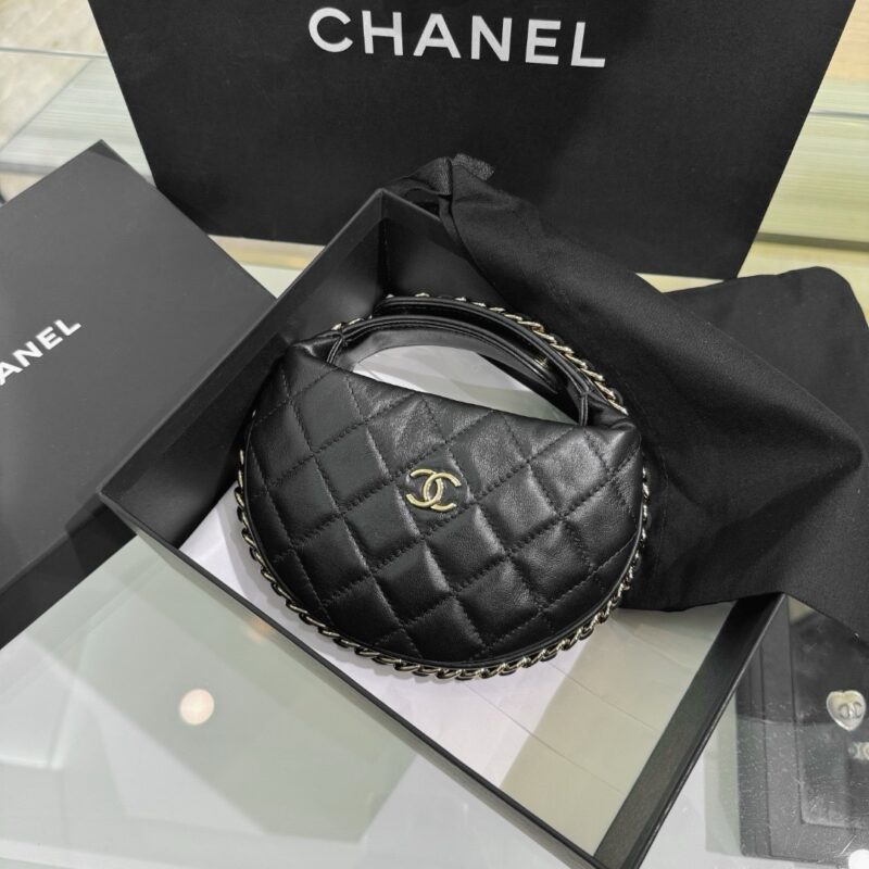 Chanel 23C Chain Around Pouch Black