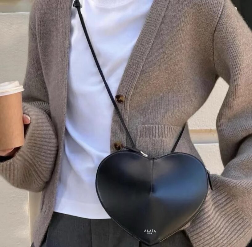 Alaïa Le Coeur Leather Shoulder Bag