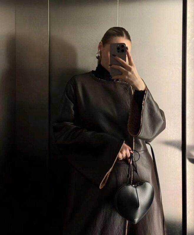 Alaïa Le Coeur Leather Shoulder Bag